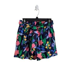 J. Crew Factory Imogine Floral Multi-Colored Tie Waist Shorts
